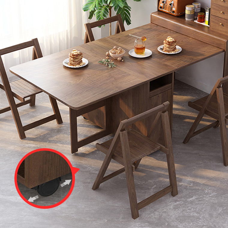 Modern Style Rectangle Solid Wood Dining Table with Drawer, 68.9" x 31.5" x 29.5"