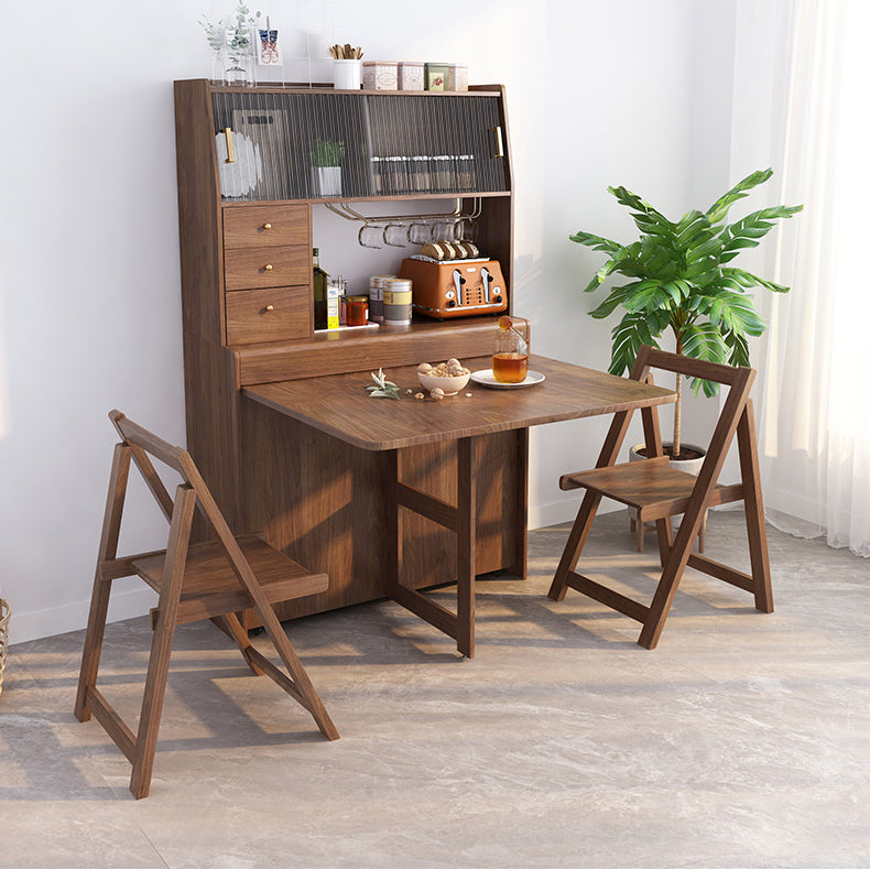 Modern Style Rectangle Solid Wood Dining Table with Drawer, 68.9" x 31.5" x 29.5"