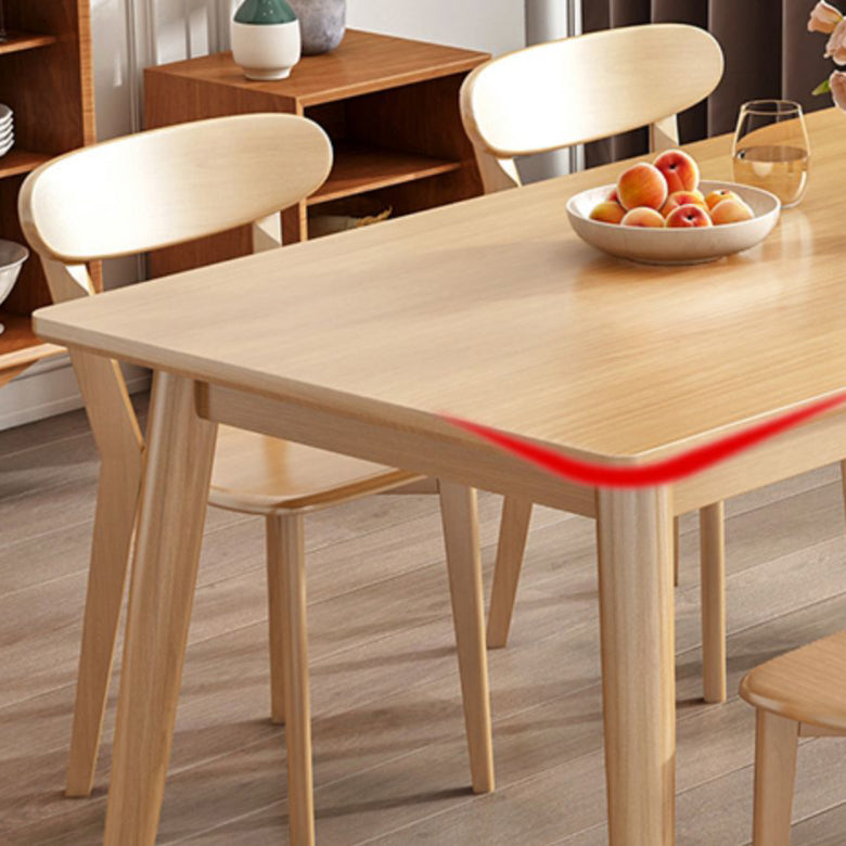 Contemporary Solid Wood Rectangular Dining Table for Dining Hall