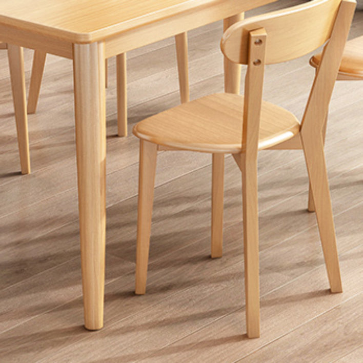 Contemporary Solid Wood Rectangular Dining Table for Dining Hall