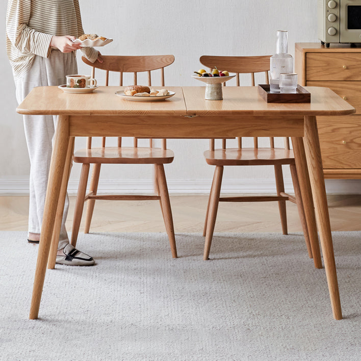 Modern Style Rectangle Extendable Wood Dining Table, 47.2" x 31.5" x 29.5"