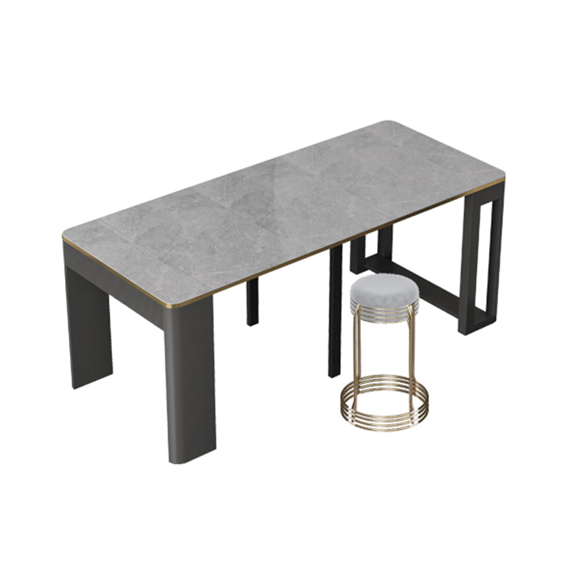 5/7/9 Pcs Contemporary Rectangle Shape Dinette Table with Armless Chair