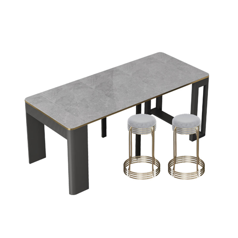 5/7/9 Pcs Contemporary Rectangle Shape Dinette Table with Armless Chair