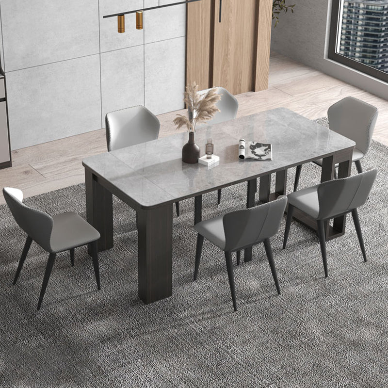 5/7/9 Pcs Contemporary Rectangle Shape Dinette Table with Armless Chair