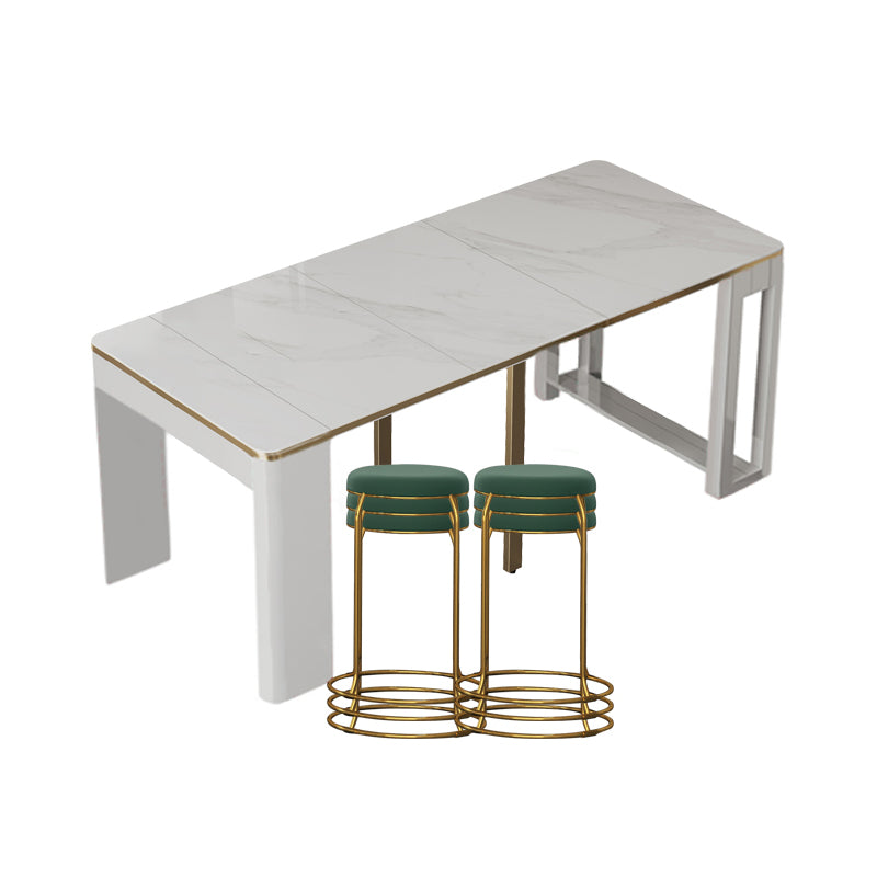 5/7/9 Pcs Contemporary Rectangle Shape Dinette Table with Armless Chair