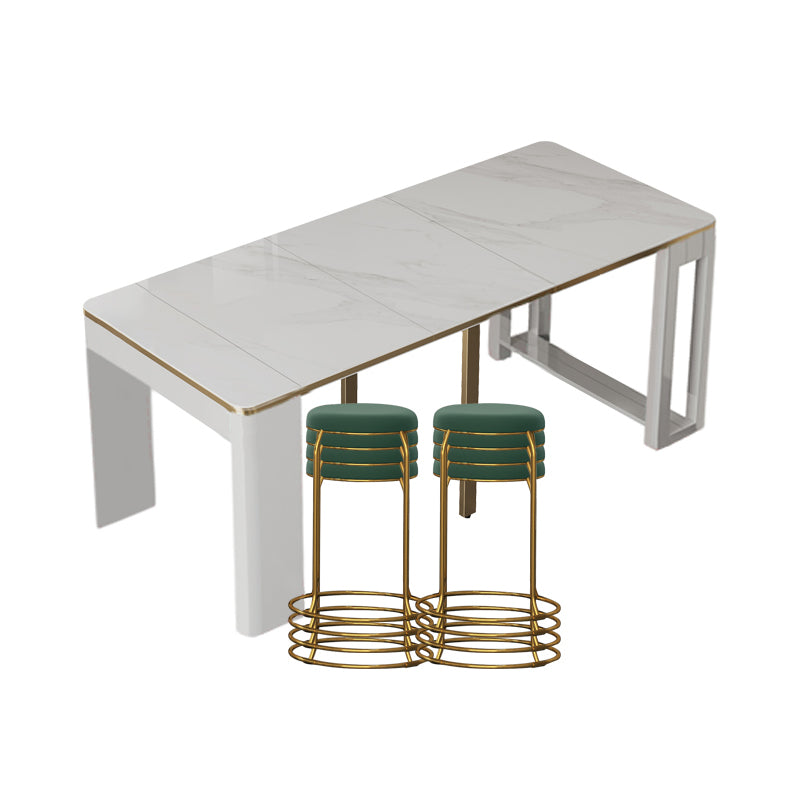 5/7/9 Pcs Contemporary Rectangle Shape Dinette Table with Armless Chair
