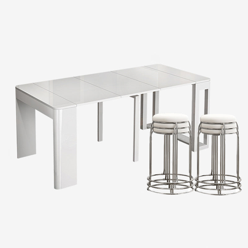 5/7/9 Pcs Contemporary Rectangle Shape Dinette Table with Armless Chair