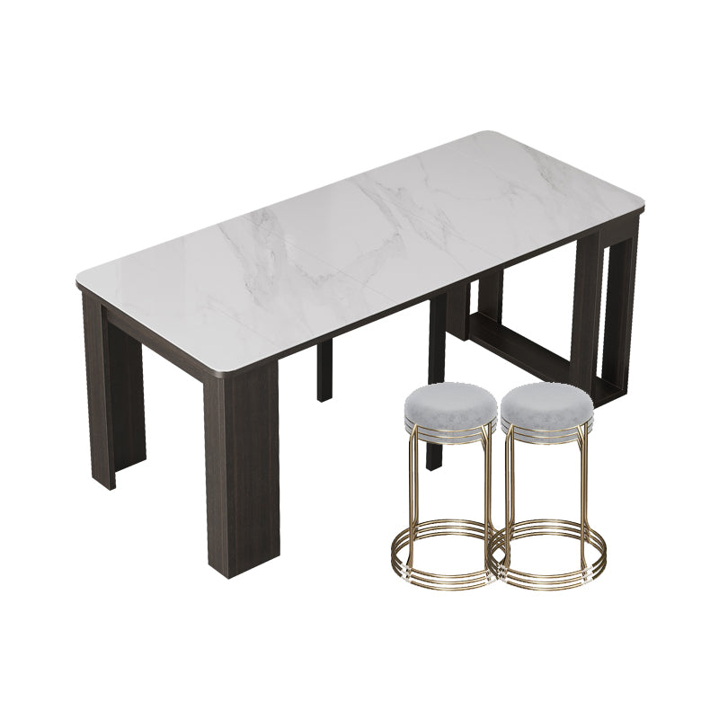 5/7/9 Pcs Contemporary Rectangle Shape Dinette Table with Armless Chair
