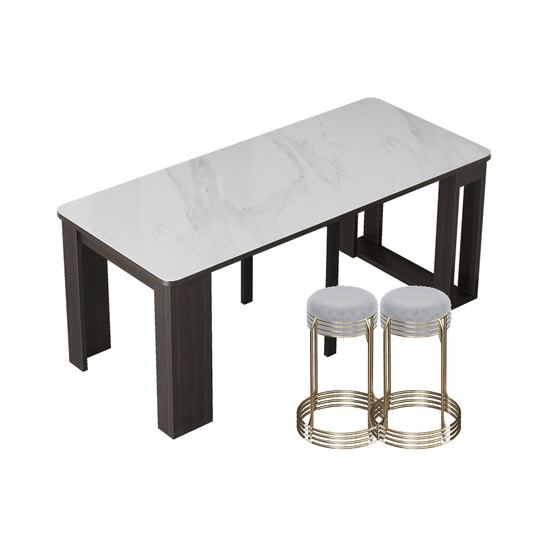 5/7/9 Pcs Contemporary Rectangle Shape Dinette Table with Armless Chair