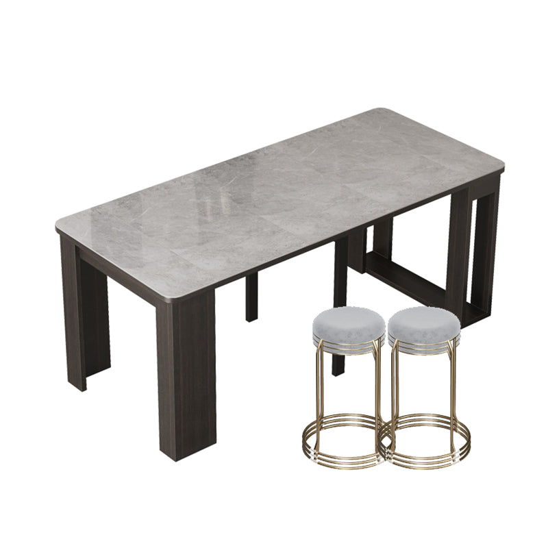 5/7/9 Pcs Contemporary Rectangle Shape Dinette Table with Armless Chair