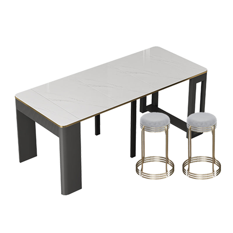 5/7/9 Pcs Contemporary Rectangle Shape Dinette Table with Armless Chair