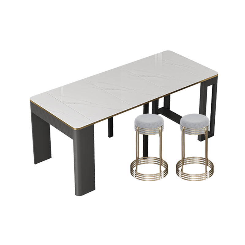 5/7/9 Pcs Contemporary Rectangle Shape Dinette Table with Armless Chair