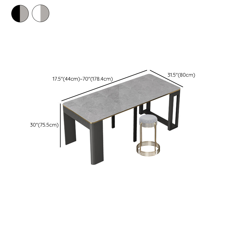 5/7/9 Pcs Contemporary Rectangle Shape Dinette Table with Armless Chair