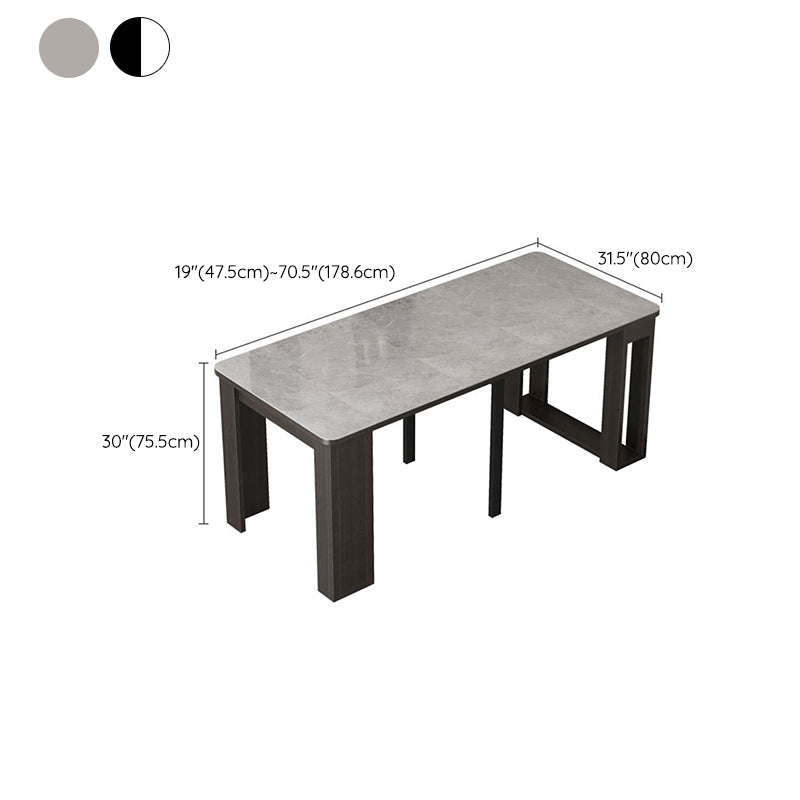 5/7/9 Pcs Contemporary Rectangle Shape Dinette Table with Armless Chair