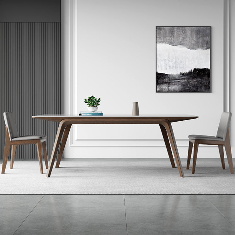 5/7 Pcs Contemporary Stone Rectangle Shape Dinette Table with Upholstered Chair