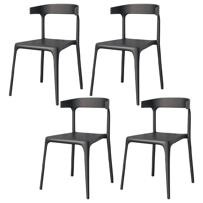 Nordic Stackable Backrest Acrylic Chair with Acrylic Legs for Dining Room