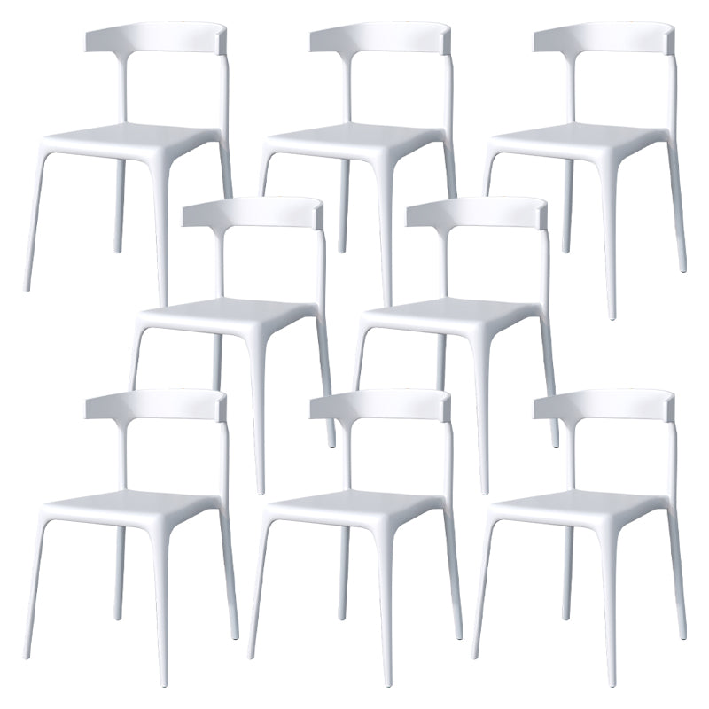 Nordic Stackable Backrest Acrylic Chair with Acrylic Legs for Dining Room