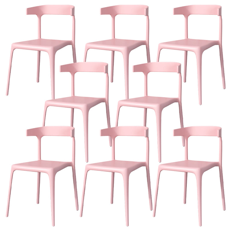 Nordic Stackable Backrest Acrylic Chair with Acrylic Legs for Dining Room