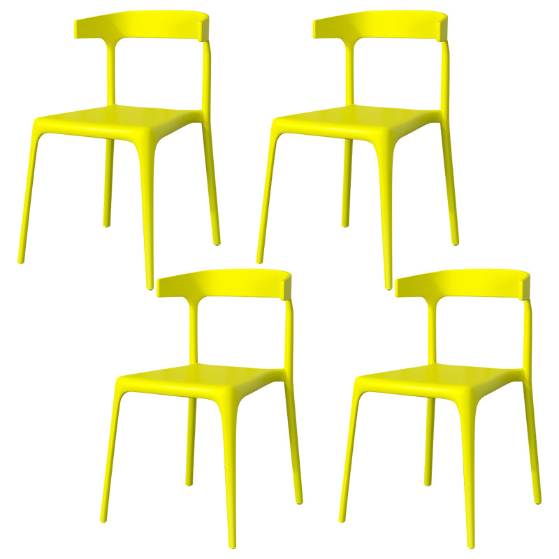 Nordic Stackable Backrest Acrylic Chair with Acrylic Legs for Dining Room
