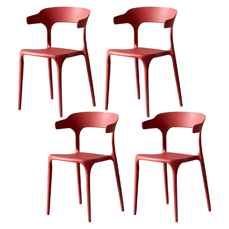 Nordic Stackable Backrest Acrylic Chair with Acrylic Legs for Dining Room