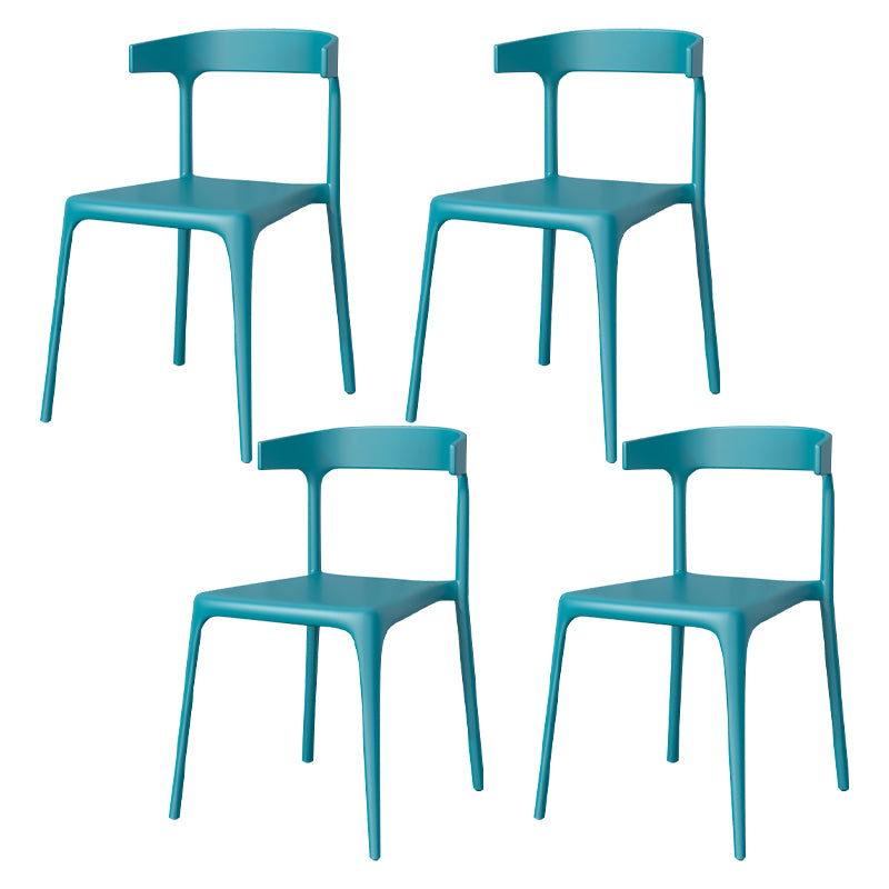 Nordic Stackable Backrest Acrylic Chair with Acrylic Legs for Dining Room