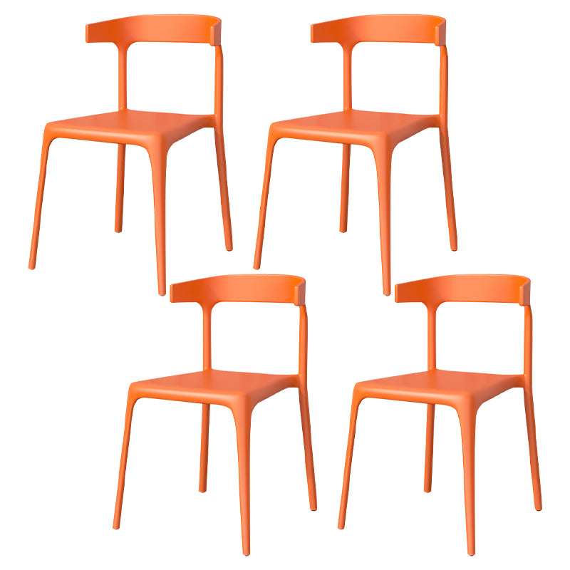 Nordic Stackable Backrest Acrylic Chair with Acrylic Legs for Dining Room