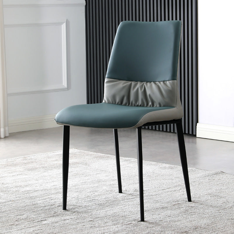 Nordic Armrest Backrest Cushion Chair with Metal Legs for Dining Room