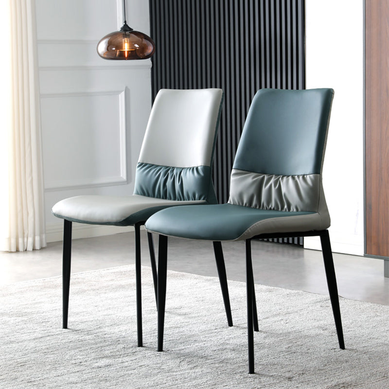 Nordic Armrest Backrest Cushion Chair with Metal Legs for Dining Room