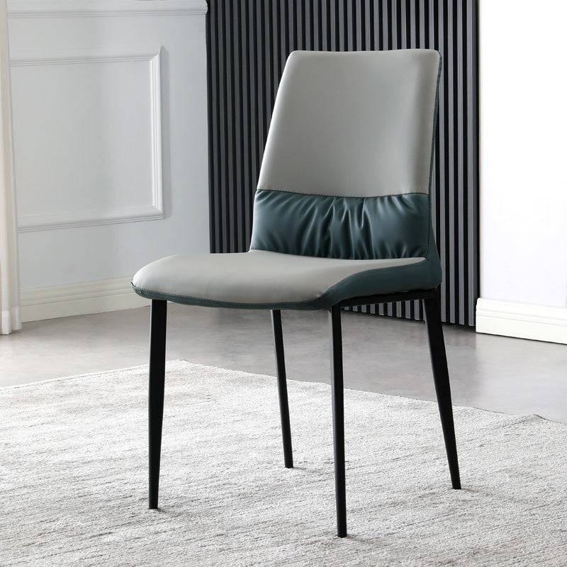 Nordic Armrest Backrest Cushion Chair with Metal Legs for Dining Room