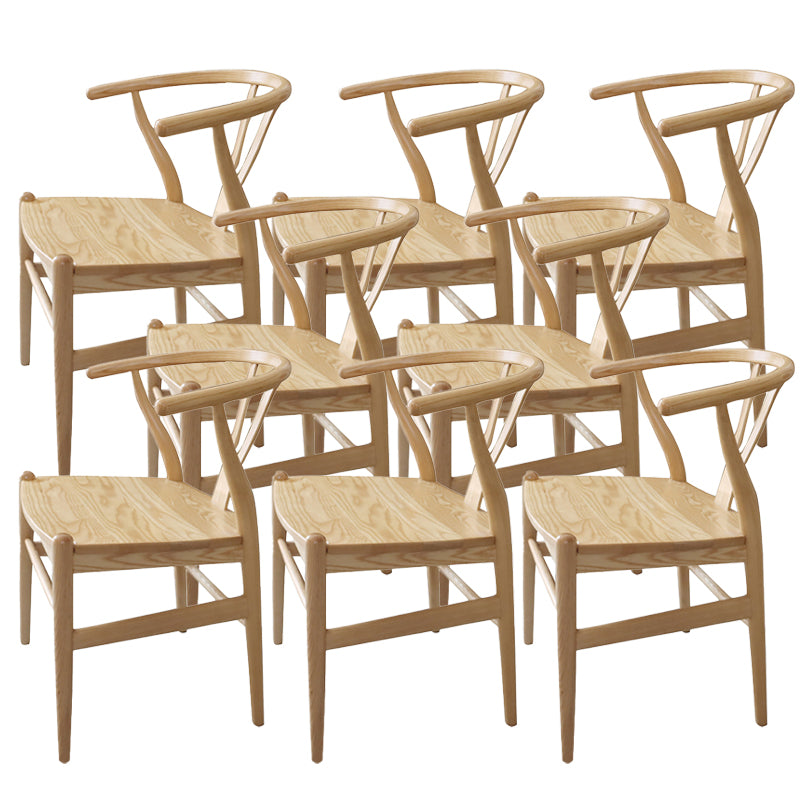 Solid Wood Frame Dining Arm Chair Modern Indoor Chair for Dining Room