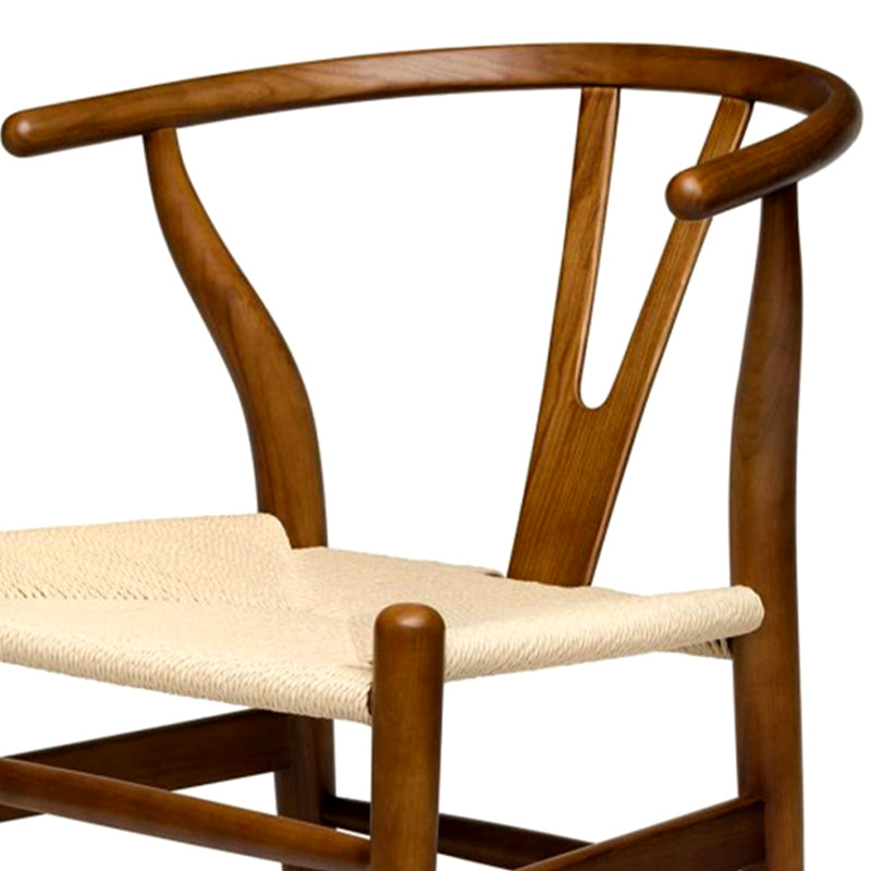 Solid Wood Frame Dining Arm Chair Modern Indoor Chair for Dining Room