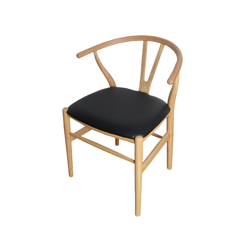 Solid Wood Frame Dining Arm Chair Modern Indoor Chair for Dining Room