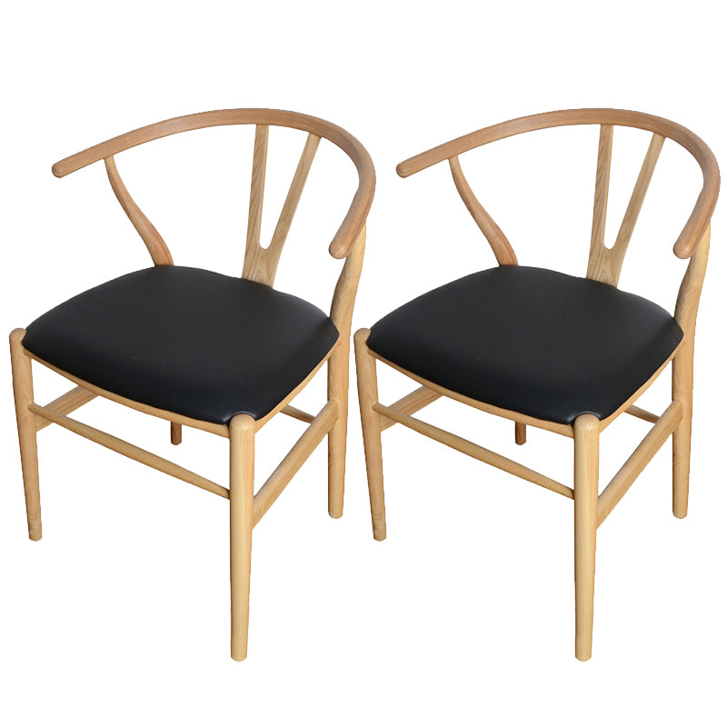 Solid Wood Frame Dining Arm Chair Modern Indoor Chair for Dining Room
