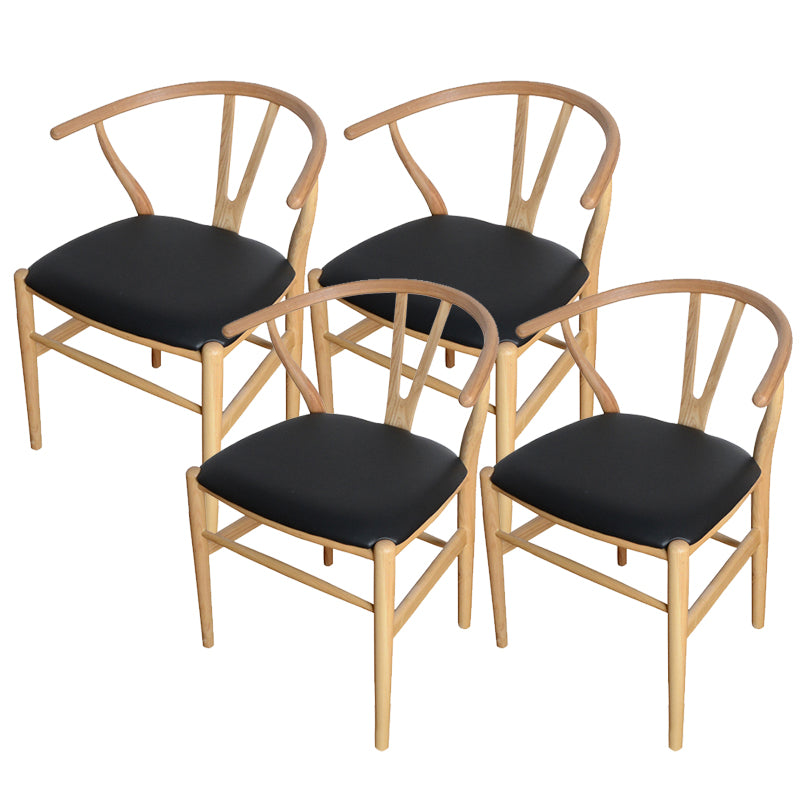 Solid Wood Frame Dining Arm Chair Modern Indoor Chair for Dining Room