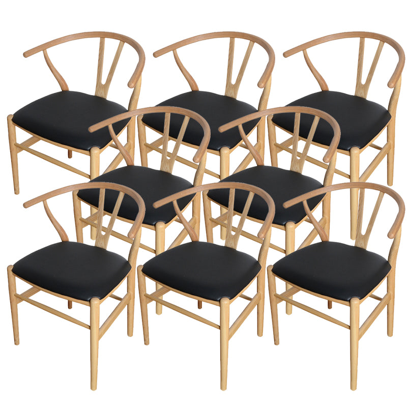 Solid Wood Frame Dining Arm Chair Modern Indoor Chair for Dining Room