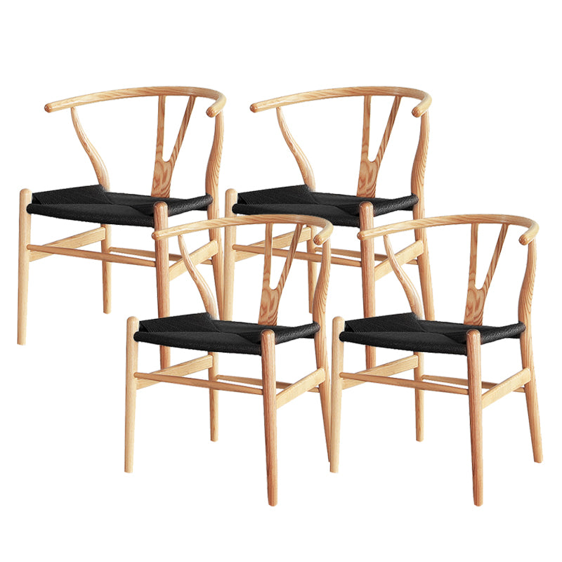 Solid Wood Frame Dining Arm Chair Modern Indoor Chair for Dining Room