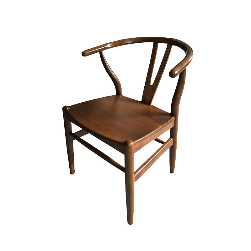 Solid Wood Frame Dining Arm Chair Modern Indoor Chair for Dining Room