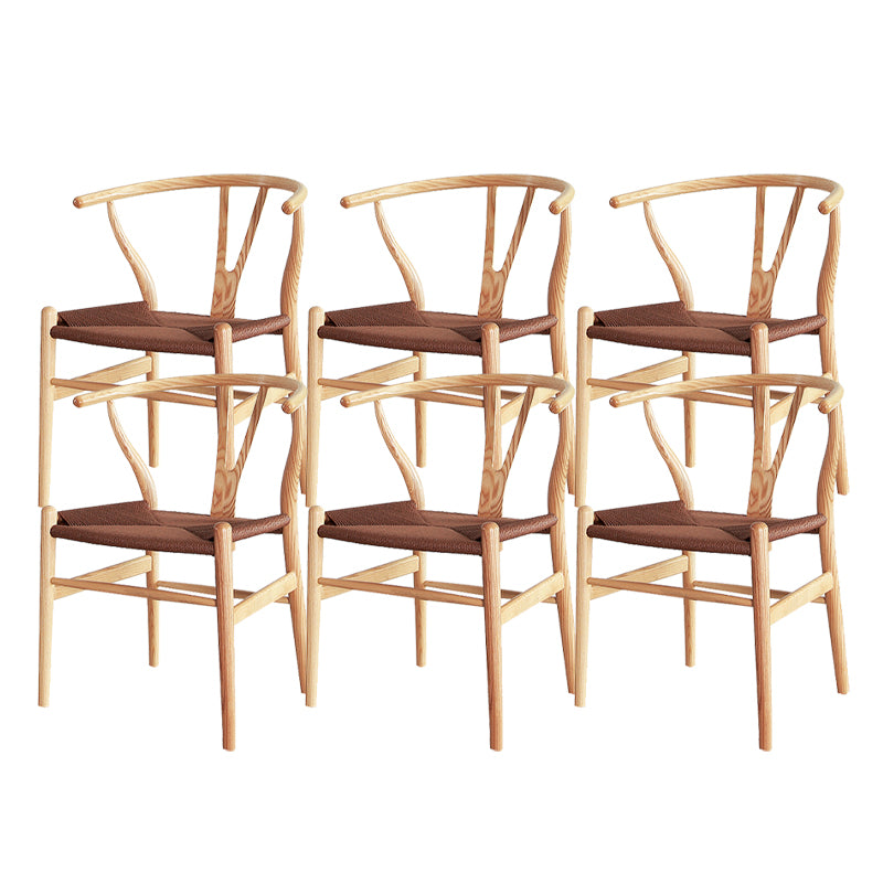 Solid Wood Frame Dining Arm Chair Modern Indoor Chair for Dining Room