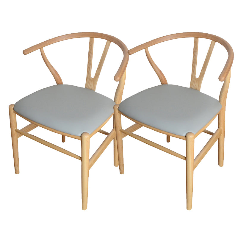 Solid Wood Frame Dining Arm Chair Modern Indoor Chair for Dining Room
