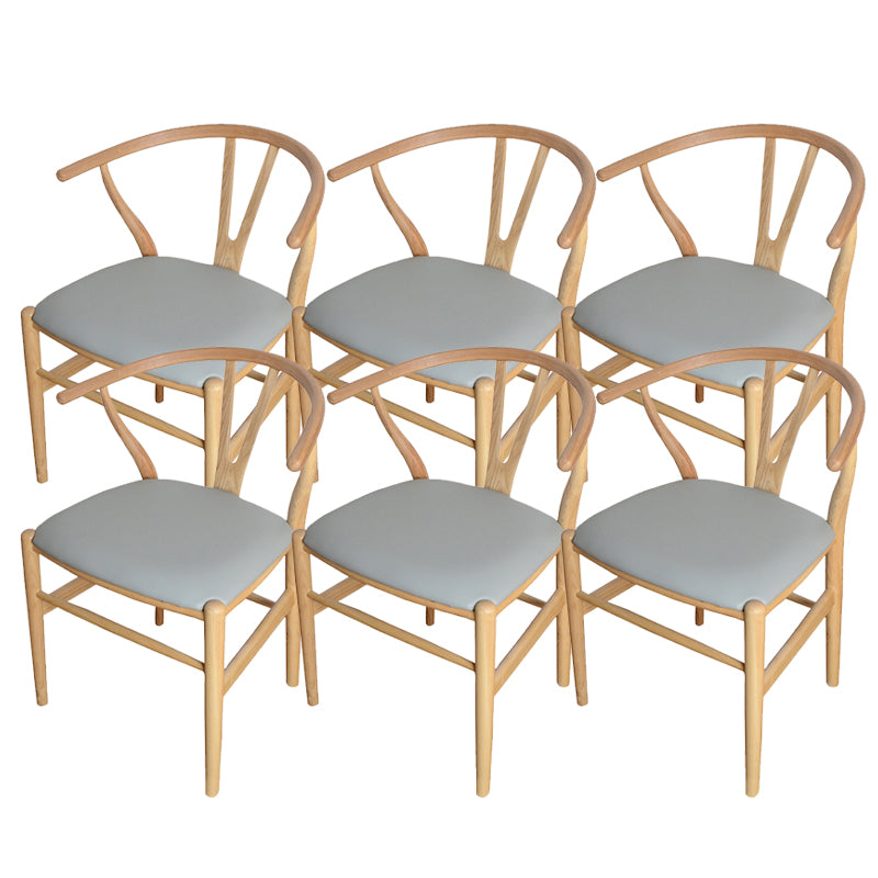 Solid Wood Frame Dining Arm Chair Modern Indoor Chair for Dining Room