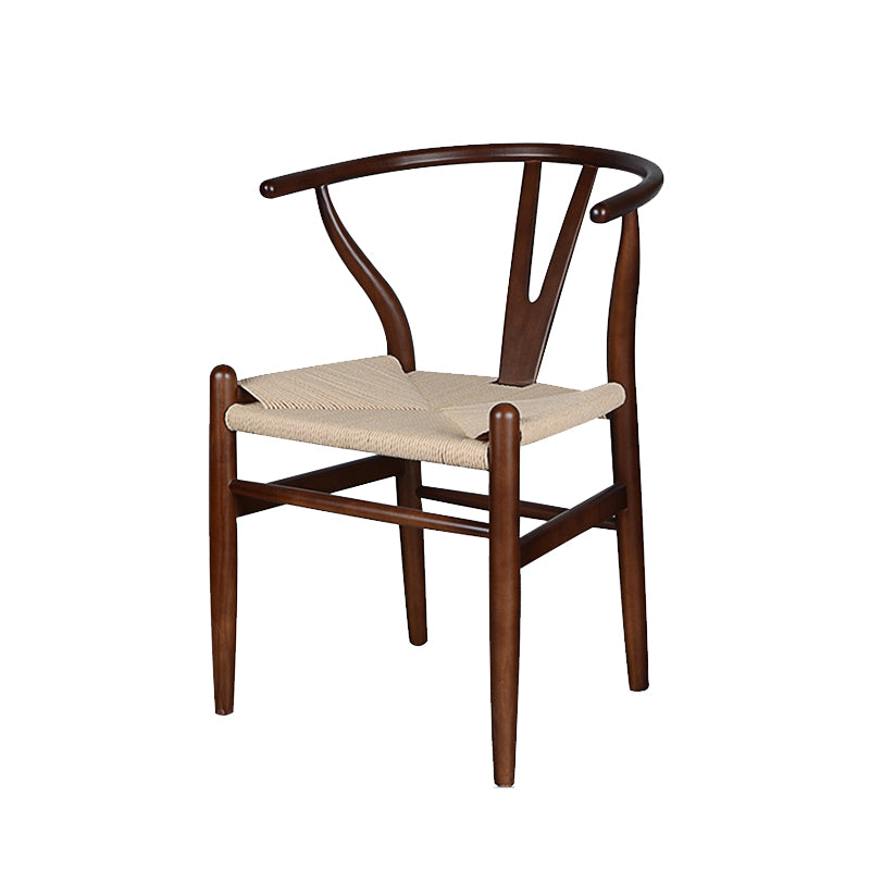 Solid Wood Frame Dining Arm Chair Modern Indoor Chair for Dining Room