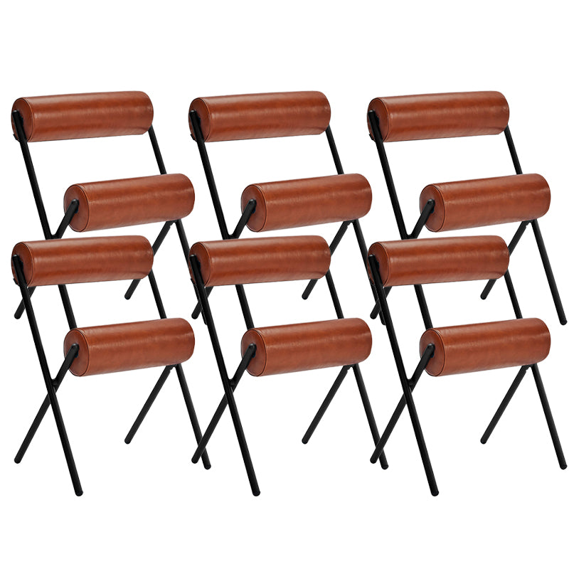 Nordic Stackable Backrest Cushion Chair with Metal Legs for Living Room