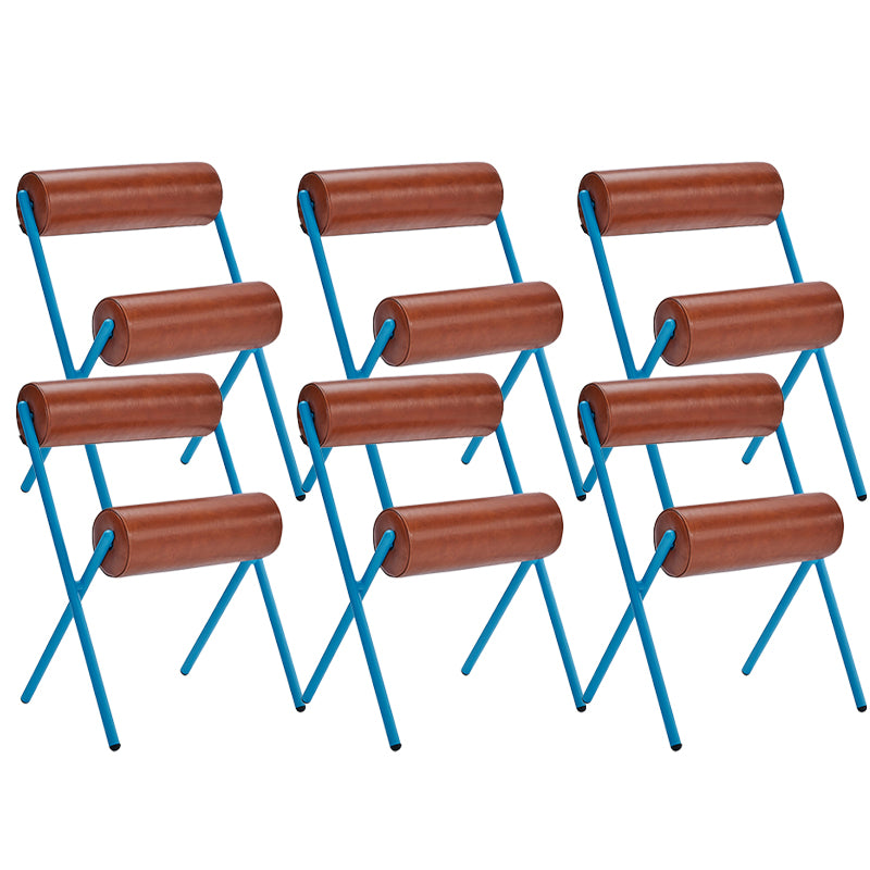 Nordic Stackable Backrest Cushion Chair with Metal Legs for Living Room