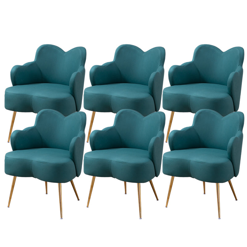Glam Armrest Backrest Cushion Chair with Metal Legs for Hotel