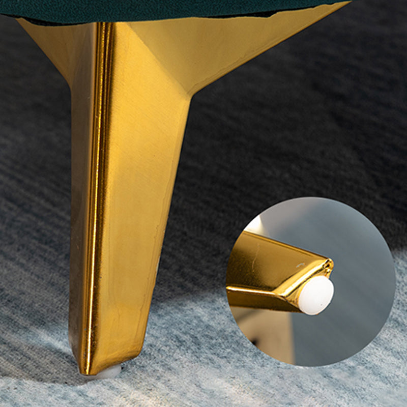 Glam Armrest Backrest Cushion Chair with Metal Legs for Balcony