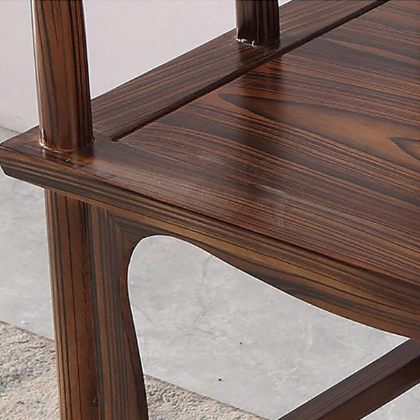 Traditional Style Arm Chair Solid Wood Slat Back Dining Chair for Home