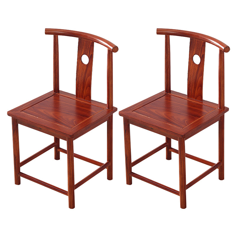 Traditional Style Arm Chair Solid Wood Slat Back Dining Chair for Home