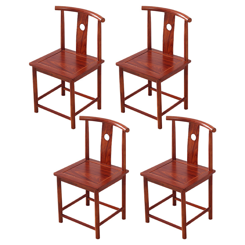 Traditional Style Arm Chair Solid Wood Slat Back Dining Chair for Home