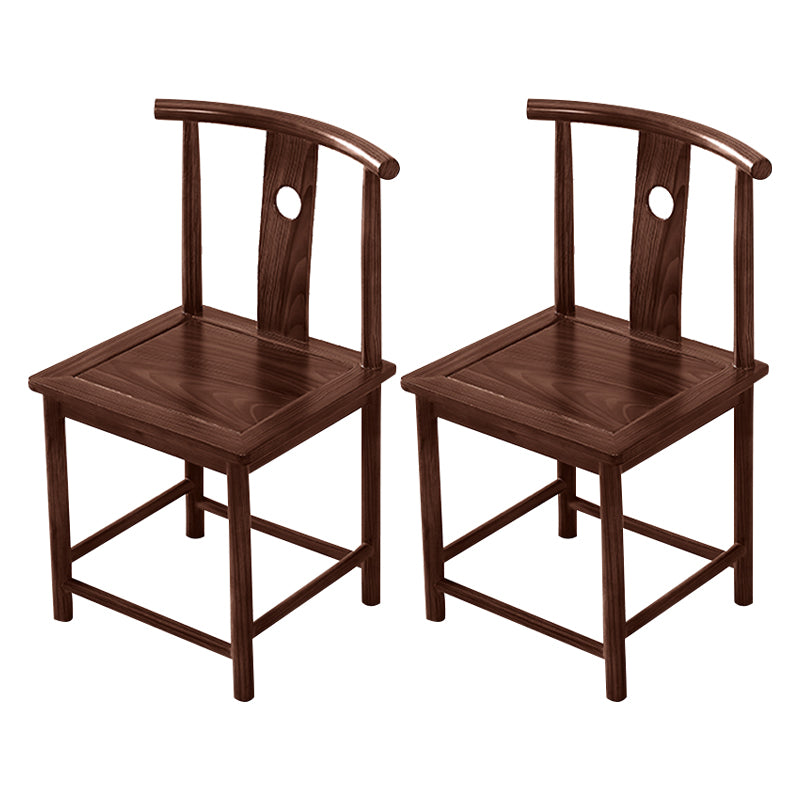 Traditional Style Arm Chair Solid Wood Slat Back Dining Chair for Home