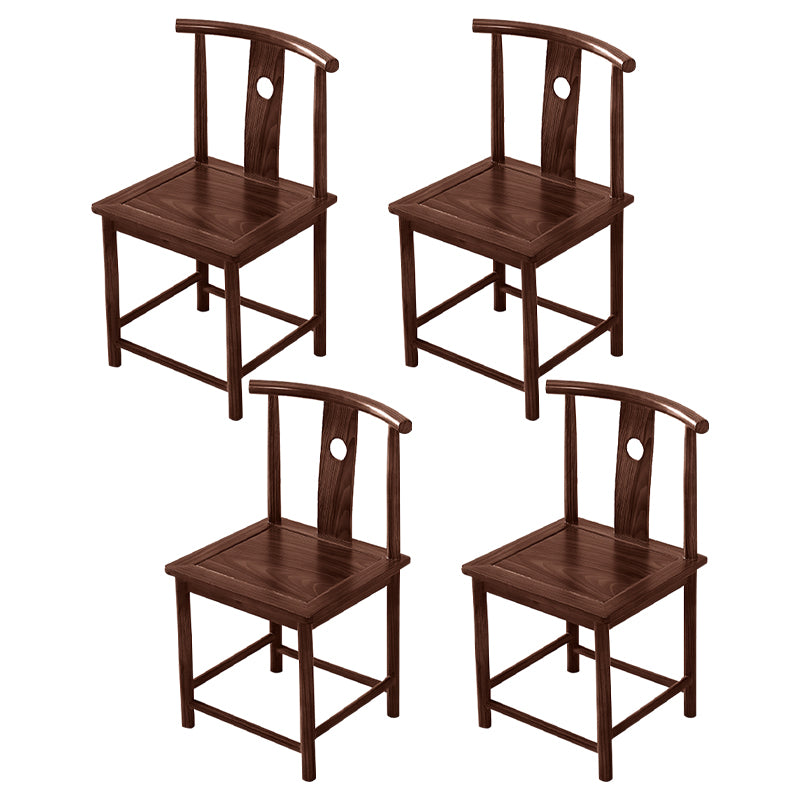 Traditional Style Arm Chair Solid Wood Slat Back Dining Chair for Home